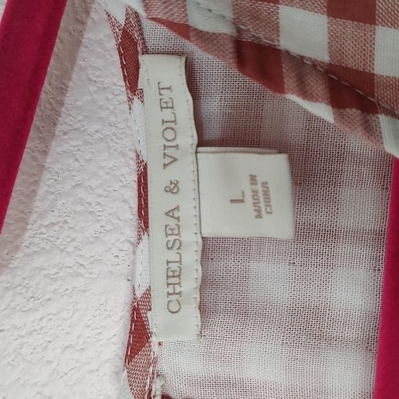 Chelsea & Violet Long Sleeve V Neck Brown and White Flowy Dress  Size L - Picture 5 of 6